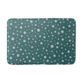 Tapis De Bain Motif de perle sur fond sarcelle transformatif (Devant)