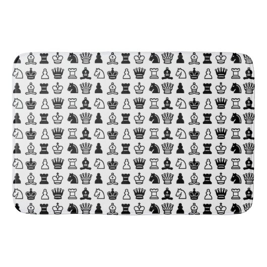 Tapis De Bain Motif de pièce d'échecs (Devant)