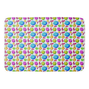 Tapis De Bain Motif de pierres précieuses colorées