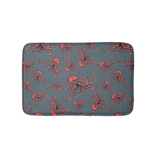 Tapis De Bain Motif de pieuvre sournois (Devant)