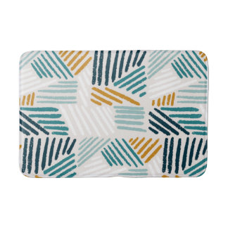 Tapis De Bain Motif de pinceau géométrique abstrait moderne