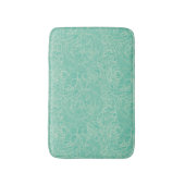 Tapis De Bain Motif de pivoine de turquoise (Devant (Vertical))