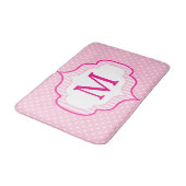 Tapis De Bain Motif de point fait sur commande rose Girly de (Angle)