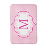 Tapis De Bain Motif de point fait sur commande rose Girly de (Devant (Vertical))