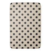 Tapis De Bain Motif de point noir de polka - Tan (devant Vertical)