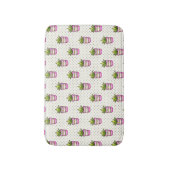 Tapis De Bain Motif de point Polka Succulent Aquarelle (Devant (Vertical))