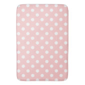 Tapis De Bain Motif de point rose et blanc de polka (devant Vertical)