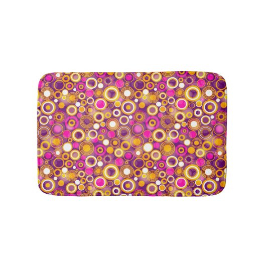 Tapis De Bain Motif de point violet de polka (Devant)