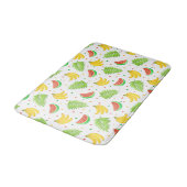 Tapis De Bain Motif de Pointe Polka aux fruits tropicaux (Angle)