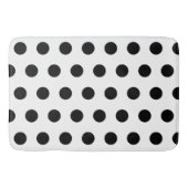 Tapis De Bain Motif de points blancs et noirs (Devant)