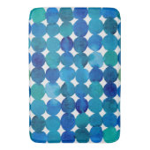 Tapis De Bain Motif de points - bleu et vert (devant Vertical)