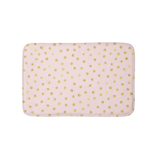 Tapis De Bain Motif de points élégant de confettis de rose et de (Devant)