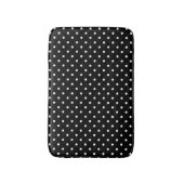 Tapis De Bain Motif de points Polka blanc et noir (Devant (Vertical))