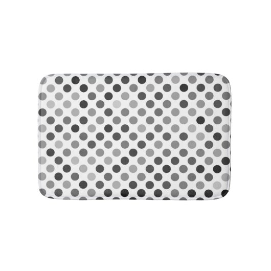 Tapis De Bain Motif de points Polka monochrome (points noirs et (Devant)