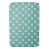 Tapis De Bain Motif de points sarcelle (devant Vertical)