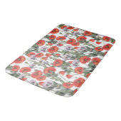 Tapis De Bain Motif de Poppies rouges et violettes (Angle)