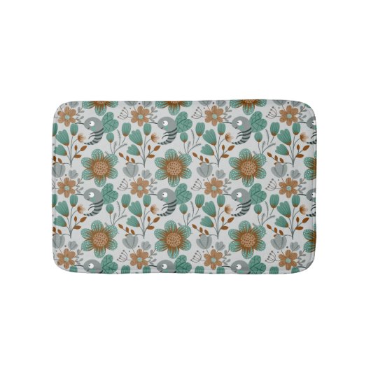 Tapis De Bain Motif de printemps coloré (Devant)