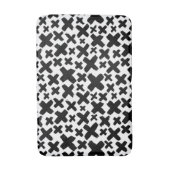 Tapis De Bain Motif de projection de peinture noire (Devant (Vertical))