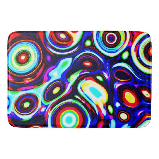 Tapis De Bain Motif de pulse de Neon vibrant (Devant)