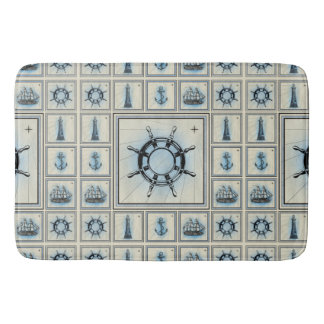 Tapis De Bain Motif de rangement de roues du navire vintage