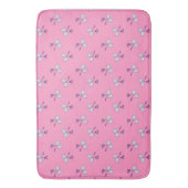 Tapis De Bain Motif de raquette de Badminton rose (devant Vertical)