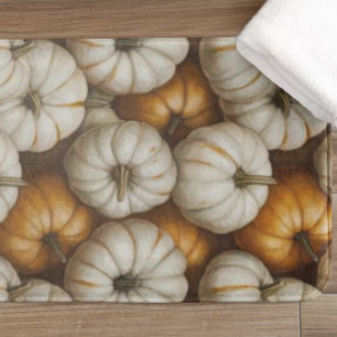 Tapis De Bain Motif de récolte Citrouille d'automne Automne Ru