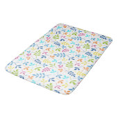 Tapis De Bain Motif de répétition de Feuilles intégrés multicolo (Angle)