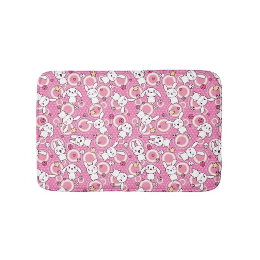 Tapis De Bain motif de rose de kawaii (Devant)