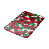 Tapis De Bain Motif de roses rouges (Angle)