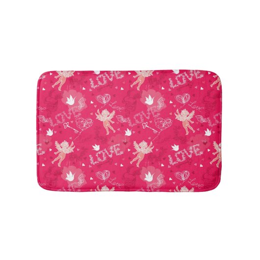 Tapis De Bain Motif de Saint-Valentin avec le cupidon (Devant)