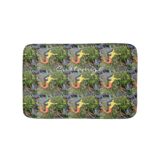Tapis De Bain motif de sirènes à queue rouge (Devant)