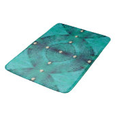 Tapis De Bain Motif de sol en bleu Aqua (Angle)