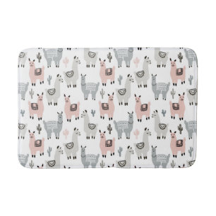 Tapis De Bain Motif de sourire de lamas