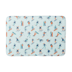 Tapis De Bain Motif de sports d'hiver