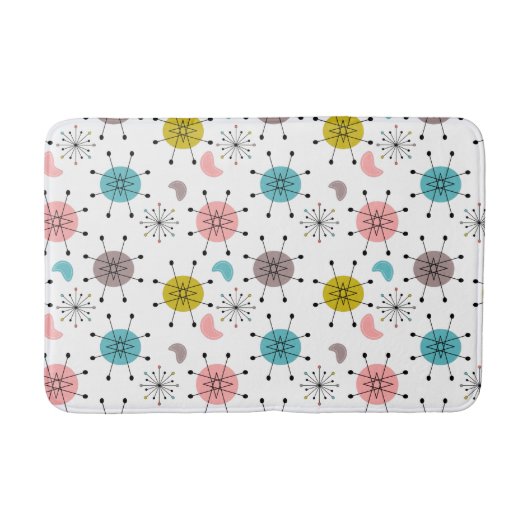 Tapis De Bain Motif de Starburst Retro atomique (Devant)
