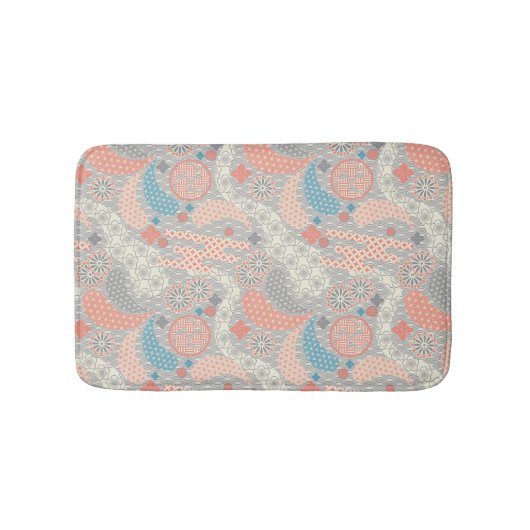 Tapis De Bain motif de style japonais. Illustration. (Devant)