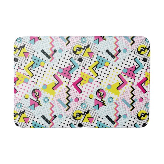 Tapis De Bain Motif de style postmoderne Memphis (Devant)