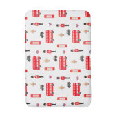 Tapis De Bain Motif de symboles de l'Angleterre (Devant (Vertical))