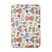 Tapis De Bain Motif de symboles du Mexique | (Devant (Vertical))