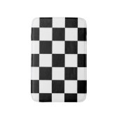 Tapis De Bain Motif de tableau de À damiers noir et blanc (Devant (Vertical))