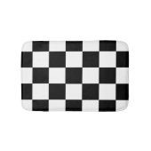 Tapis De Bain Motif de tableau de À damiers noir et blanc (Devant)