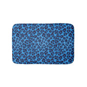 Tapis De Bain motif de texture de léopard bleu (Devant)