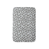 Tapis De Bain Motif de texture d'os à fond gris (Devant (Vertical))