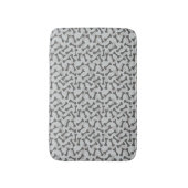 Tapis De Bain Motif de texture d'os à fond gris (Devant (Vertical))