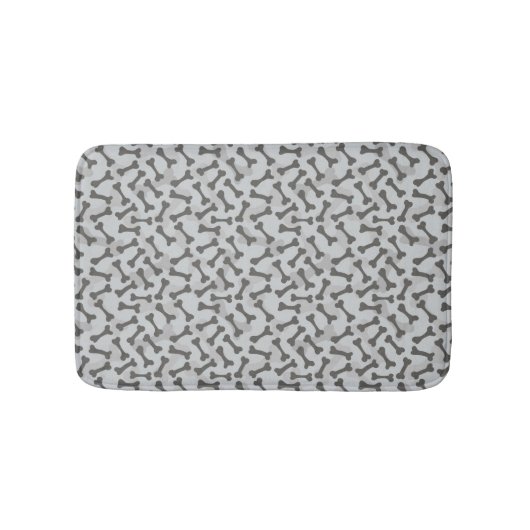 Tapis De Bain Motif de texture d'os à fond gris (Devant)