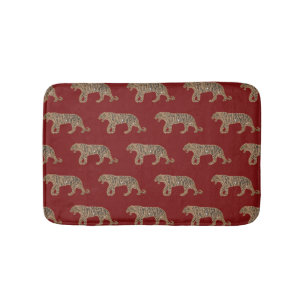 Tapis De Bain Motif de tigre de Parties scintillant rouge noir f