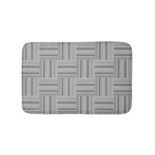 Tapis De Bain Motif de tissage rayures grises