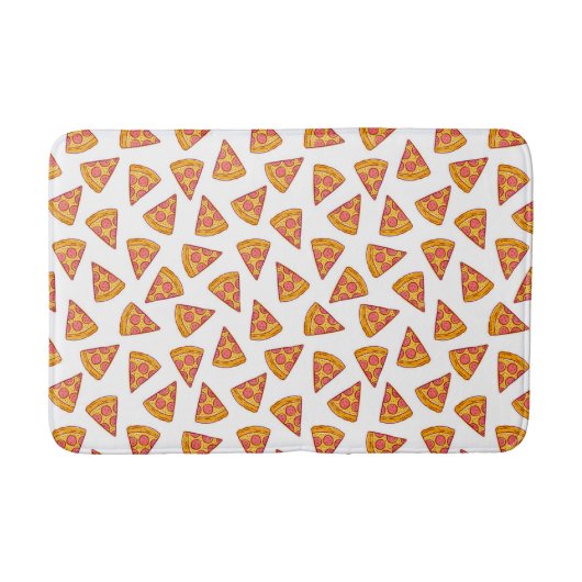 Tapis De Bain Motif de tranche Pizza Fun (Devant)