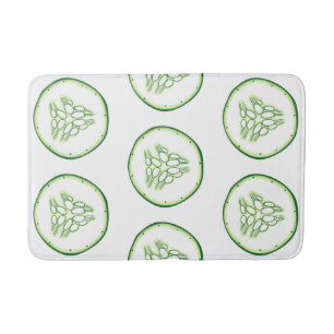 Tapis De Bain Motif de tranches de concombre