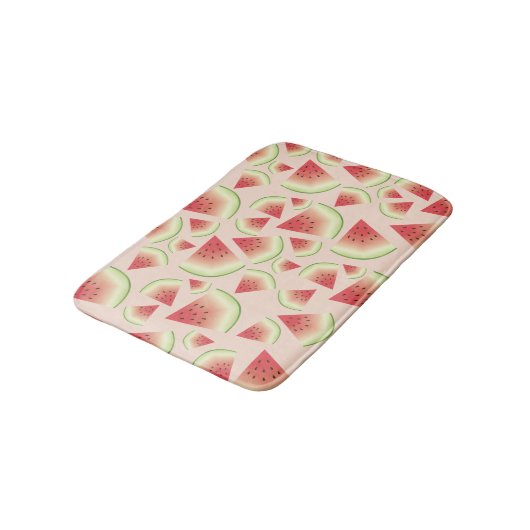 Tapis De Bain Motif de tranches de fruits de pastèque (Angle)